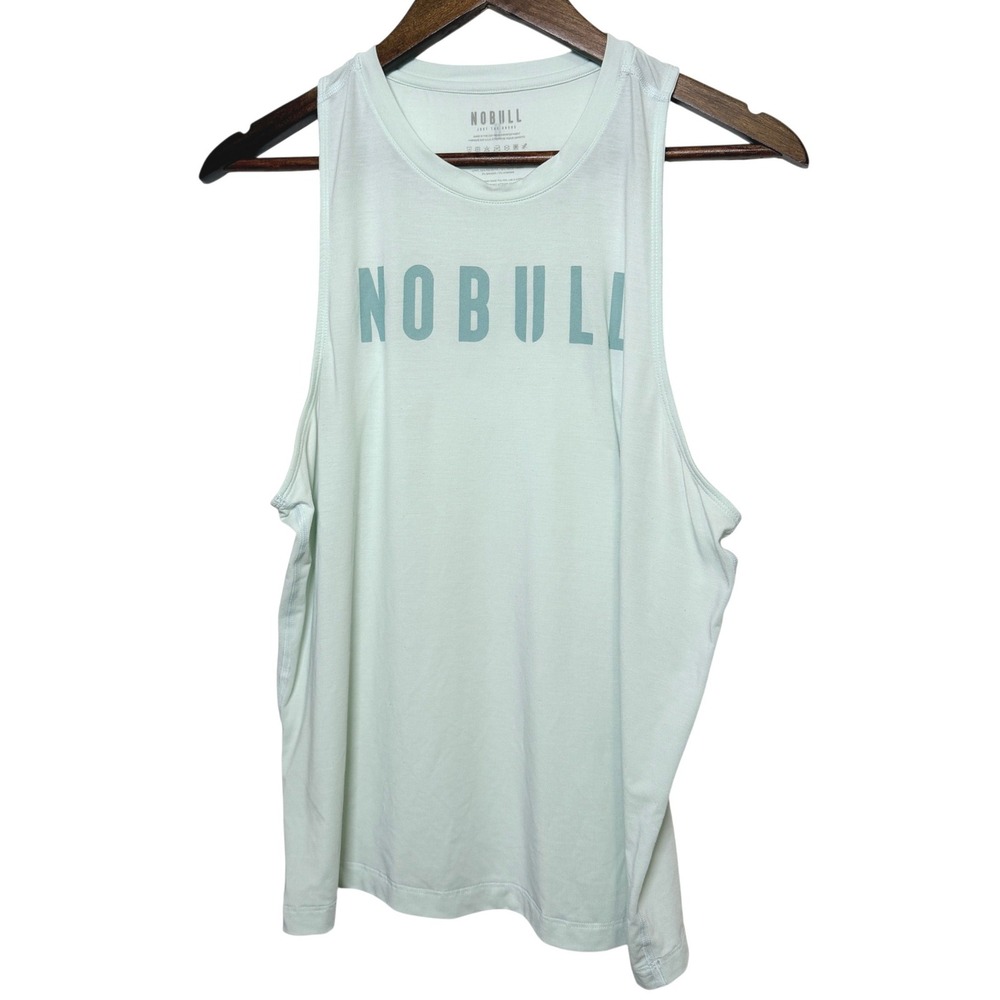 NOBULL Womens Mint Green Just The Horns Graphic Muscle Tank Top Size Large - Picture 3 of 6